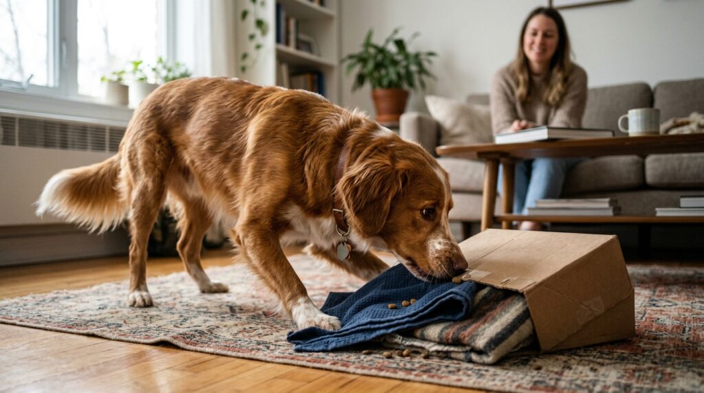Sinais de que seu cão precisa de mais estimulação mental — e por que parece outra coisa